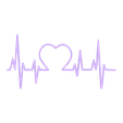 ligne de coeur.stl heartbeat = 4 heart lines