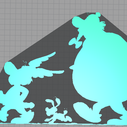 Asterix Obelix Dogmatix 2D - 3D model önizlemesi