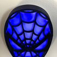 spiderman-front-blue.jpg Spider-man Battery operated wall light STL