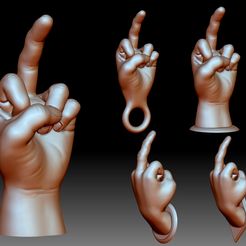 Fuck sign gesture hand middle finger 3D printable model.jpg 3D file Middle finger fuck you flip off bird hand gesture 3D printable model・3D printing design to download