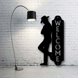 Cowboy-Welcome.png Cowboy Welcome wall decoration Wall Art