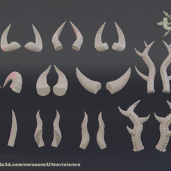 35_horns.v01.png STL file horns・3D printable model to download