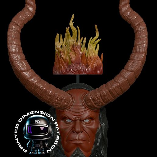 Hellboy Wearable Helmet/Mask - 3D model önizlemesi