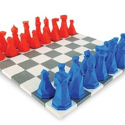 1_H7O62KQJH2.jpg Faceted Chess Set