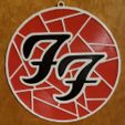 Foo-Fighters-FanArt-Pic2.jpg Foo Fighters FanArt Double Sided Hanging Art w/ Stain Glass Effect