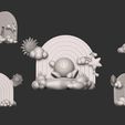 ZBrush-Document1.jpg Kirby Star Diorama – Pre-Cut STL Display Model