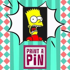 bart-1-foto.jpg STL file Bart Scared Pin・Template to download and 3D print
