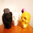 GuitarPickHolderTHINGIVERSEcover.jpg Guitar Pick Holder - Low Poly Skull remix