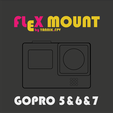 e MOUNT GOPRO 3& 6&7 FLEXMOUNT [GOPRO 5&6&7 vertical & horizontal] BY YANNIK.FPV