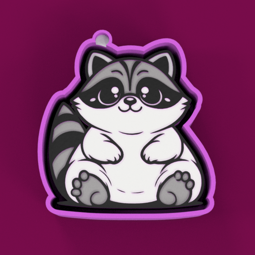 🦝 Raccoon Freshie & Versatile Mold – Chubby Critter Edition・ STL File ...