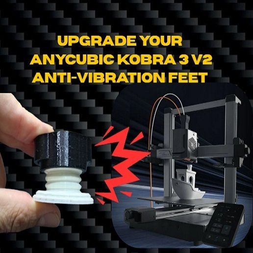 Upgrade your Anycubic Kobra 3 V2 with these custom-designed anti-vibration feet.