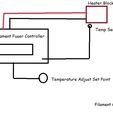 +12v Heater Block a Filament Fuser Controller Temp Sensor +) Temperature Adjust Set Point Filament Controller Setup Filament Joiner / Filament Fuser Controller