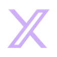 X Logo.stl multicolor social medial logo boxes