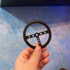 260552660_333656251781191_1072497540693373451_n.jpg Free OBJ file Steering Wheel・Template to download and 3D print