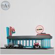 0011.jpg 60's Drive-in diner diorama for Hot Wheels / diecasts 1:64