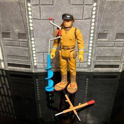 318793023_3425346607687199_108056848364958095_n.jpg STL file STAR WARS ADVENT CALENDAR 2022 DAY #11, VINTAGE REBEL ICEFISHERMAN FIGURE, ORNAMENT. 3.75", 1/18 KENNER, HASBRO・Model to download and 3D print
