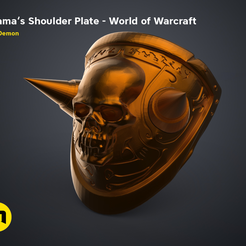 Akamas-Shoulder-Plate-6.png Free 3D file Akama’s Shoulder Plate – World of Warcraft・3D printing idea to download