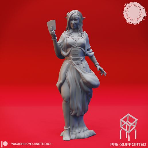 Fortune Teller - Vadoma - Tabletop Miniature (Pre-Supported STL) 3D model
