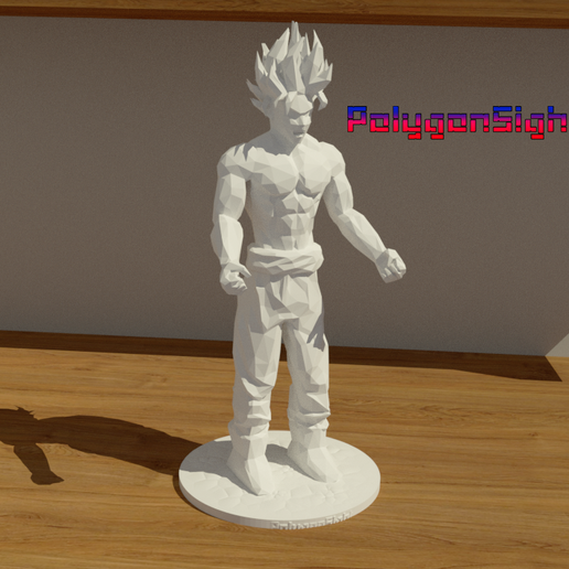 Goku Ssj 2 lowpoly - 3D model önizlemesi