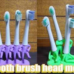 0.JPG Free STL file Tooth brush head men・Object to download and to 3D print