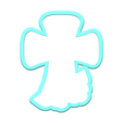 1.png Cross With Flowers Cookie Cutter | STL File