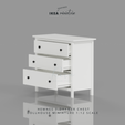 Bo WER CHEST cae i ; IKEA-INSPIRED Hemnes 3Drawer Chest for 1:12 Dollhouse, Miniature Furniture Dollhouse, IKea Dollhouse Chest of drawers