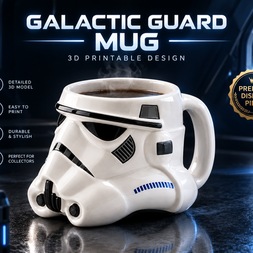 GALACTIC HELMET – Stormtrooper Inspired 3D Mug | Sci-Fi Collector Cup