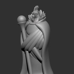 Magier.jpg Datei STL Magier mit Hühnerkopf Miniatur・Modell für 3D-Druck zum herunterladen
