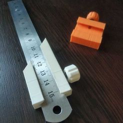 2.jpeg Free STL file Ruler Stopper・3D printer model to download