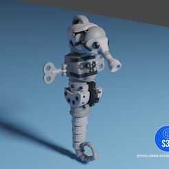 Seahorse-Render.jpg Fichier STL Hippocampe Steampunk Flexi・Objet imprimable en 3D à télécharger