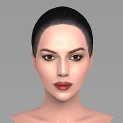 untitled.241.jpg 3D file Beautiful brunette woman bust ready for full color 3D printing TYPE 9・3D printer design to download