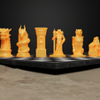 4.png Dragon Figure Chess Set Dragon Knight Character Chess Pieces