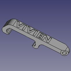 vivien.jpg STL file Vivien pocket bottle opener・Template to download and 3D print