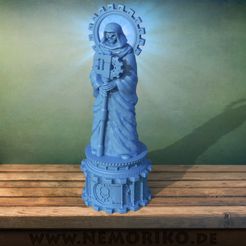 Statur01.jpg OBJ file Tabletop Martian Tech Mechanical Priest Statue・3D printing idea to download, Nemoriko