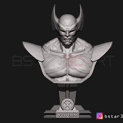 01.JPG STL file Wolverine Bust - X men - from Marvel・3D print design to download