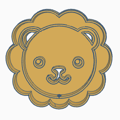 Lion-Face.png STL file Lion Cookie Cutter・3D printable design to download, triformdesigns