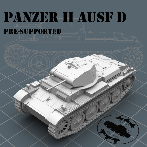 Panzer II D - Light Tank - presupported