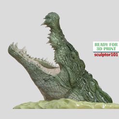 croocodile-out-of-water-1-1.jpg Crocodile Leaping Out Of The Water 3D printable model