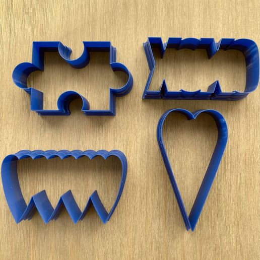 Valentine's Day Cookie Cutter Pack 3D model