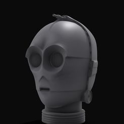 2022-12-12-17.15.39.jpg Free STL file C-3PO Head - Star Wars・3D printer design to download