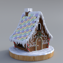 GINGER1.png Datei 3D PFEFFERKUCHENHAUS・Design für 3D-Drucker zum herunterladen