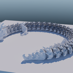 render.png STL file Flexy Dragon Cute・3D printer design to download