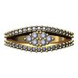H-Tri-cluster-Double-Diamond-lip-ring-size7-01.jpg Fichier STL Bague de fiançailles lèvres et grappes de diamants taille US 7 Modèle d'impression 3D・Objet pour impression 3D à télécharger