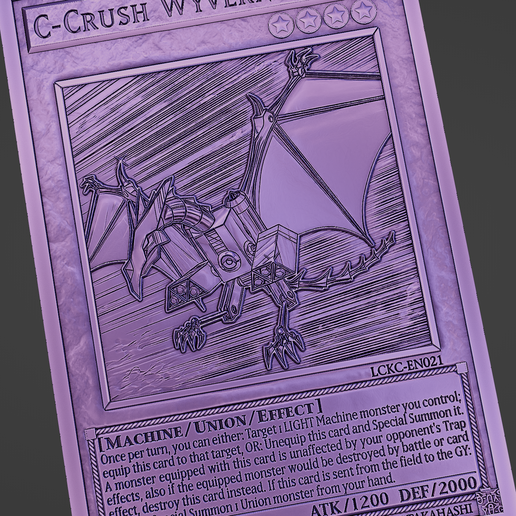 C-Crush Wyvern - Yu-Gi-OH! STL File for 3D printingCults