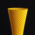 unique-flower-vase-with-diamond-texture-3d-model.jpg Floor Vase, Diamond Texture (Vase Mode), Slimprint