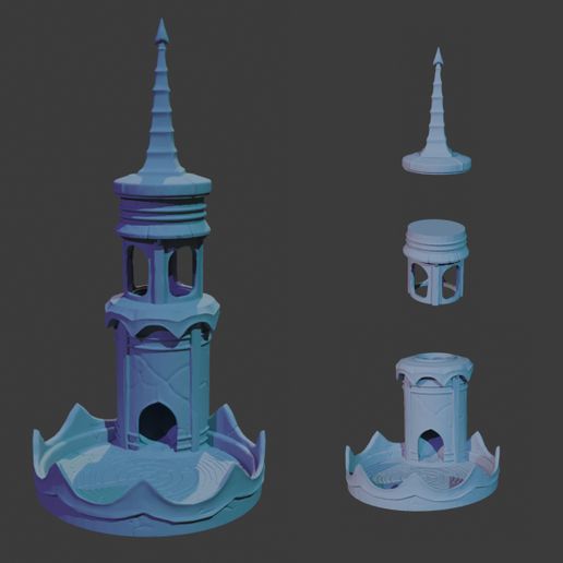 Dicetower-in-3-parts_Castle-fortress.jpg Dice tower Outpost - Castle Watchtower