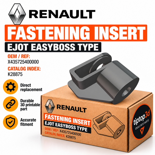 Renault Fastening Insert Ejot Easyboss Type X435725400000 / K28875 – 3D Printable Replacement Part
