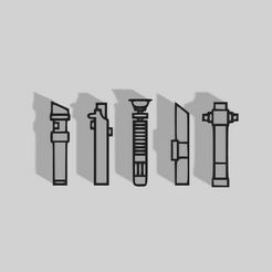 SW-Sables.jpg Archivo STL Decoración Sables de Luz - Star Wars - 2D Art・Objeto imprimible en 3D para descargar