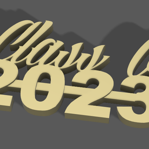 Class of 2023 Keychain 3D model