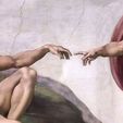 906054bbeff908dd4ec0483c6b8cae5a.jpg the hands of Michelangelo's painting "The Creation of Adam".